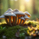 Champignons chanterelle fraîchement cueillis en forêt