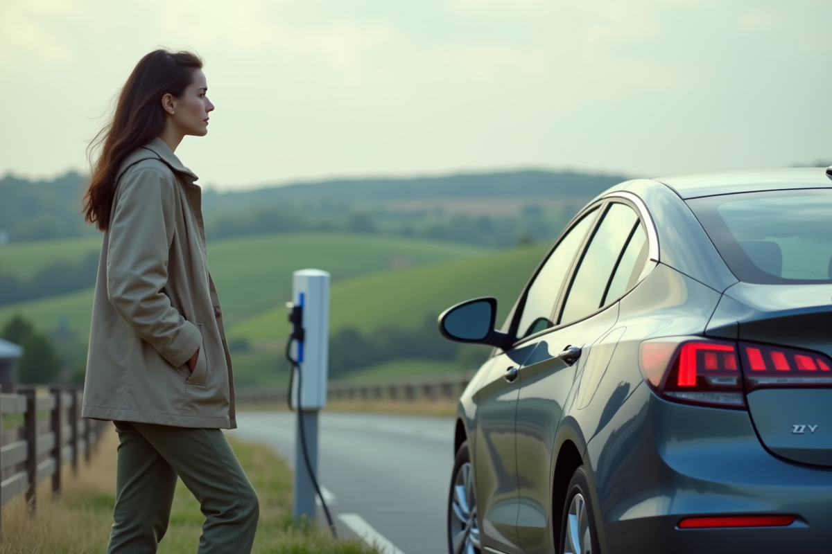 Jeune femme regardant l