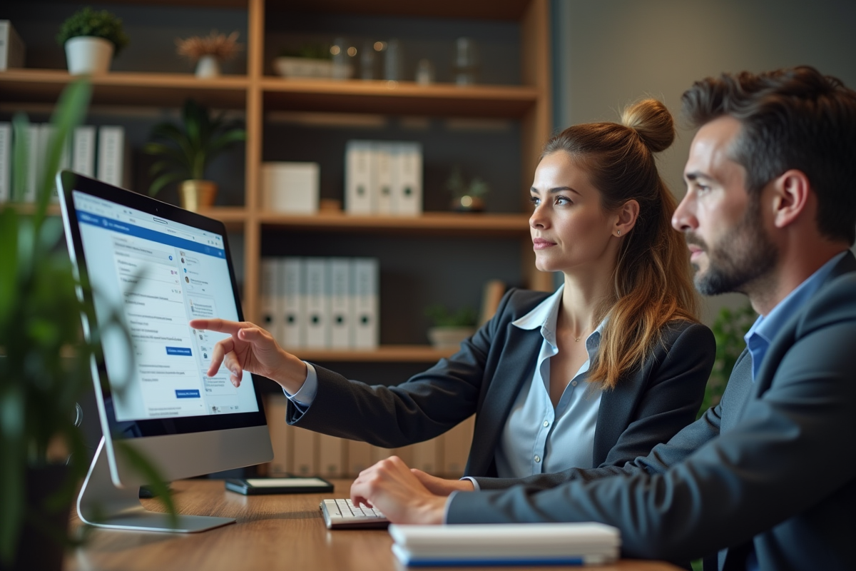 Formation entre un homme et une femme dans un espace de pause